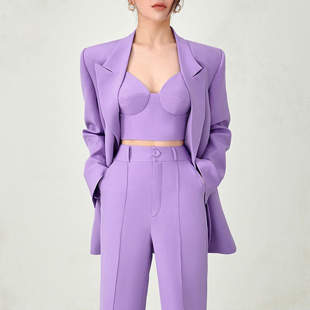 Trajes de negocios para mujer, blazer de oficina con solapa de pico, traje femenino a medida, ropa de trabajo formal, conjuntos de 3 piezas 