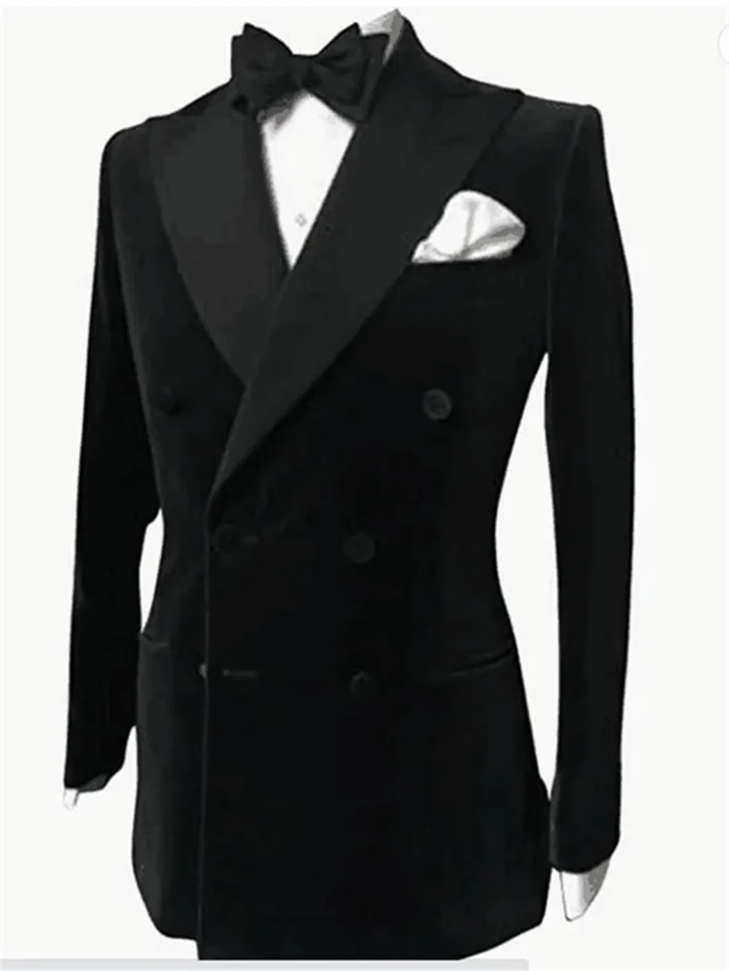 1 pieza de traje de boda de terciopelo negro para hombre, chaqueta de esmoquin para novio de negocios, traje formal para hombre, fiesta, solo abrigo cruzado