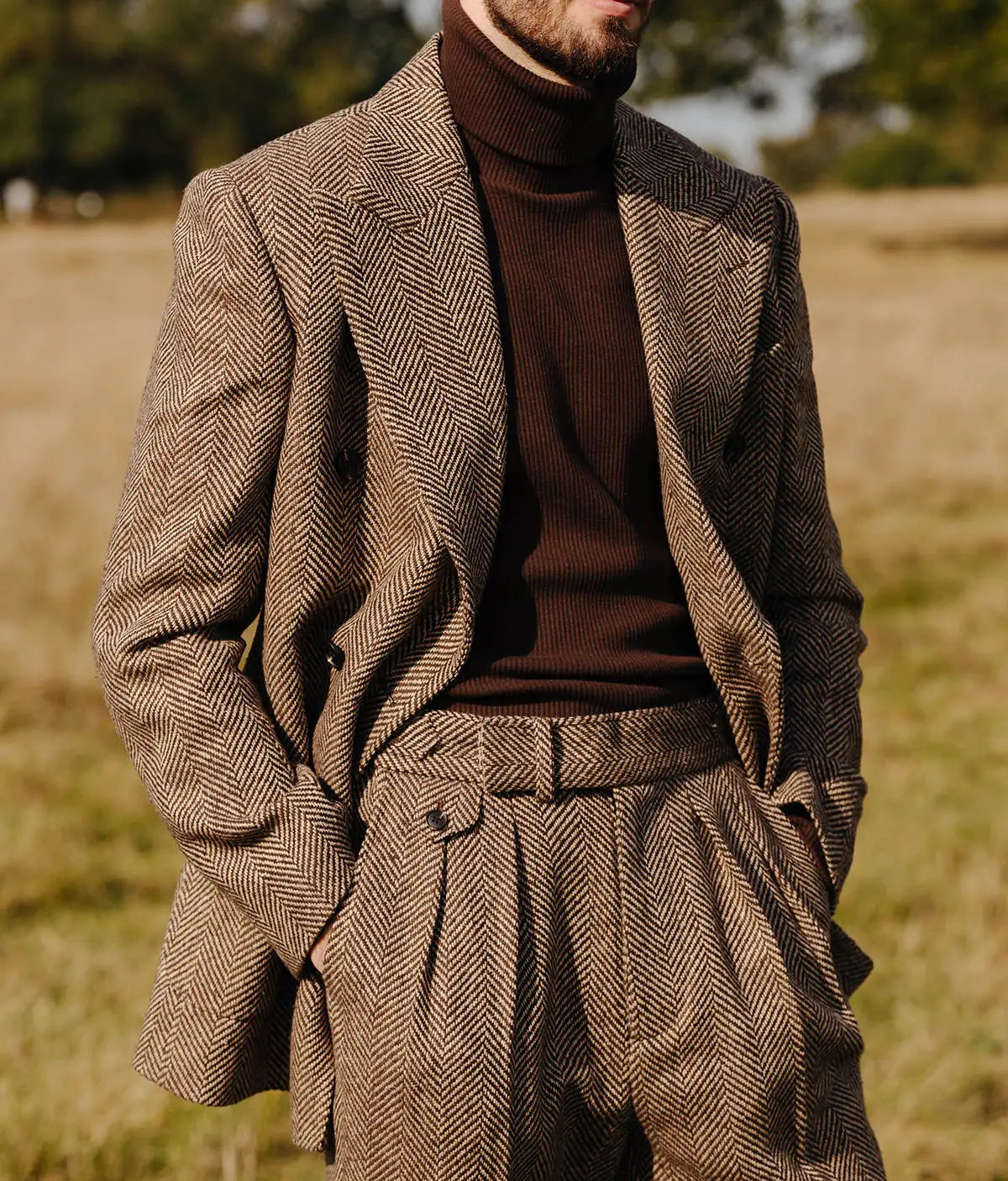 Costume de mariage 2 pièces à chevrons pour homme, revers pointus, smoking croisé pour marié, blazer et pantalon pour soirée, sur mesure