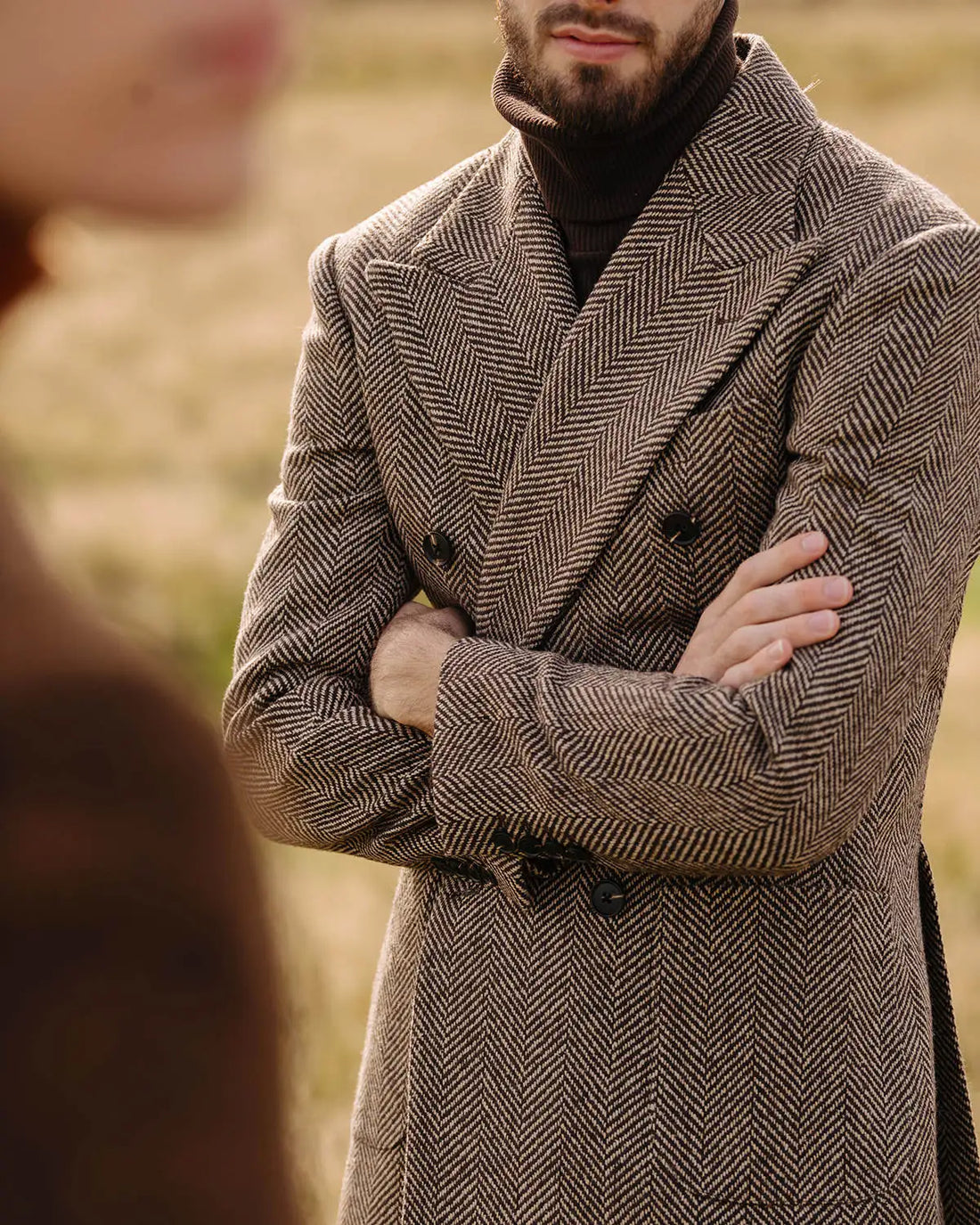 Costume de mariage 2 pièces à chevrons pour homme, revers pointus, smoking croisé pour marié, blazer et pantalon pour soirée, sur mesure