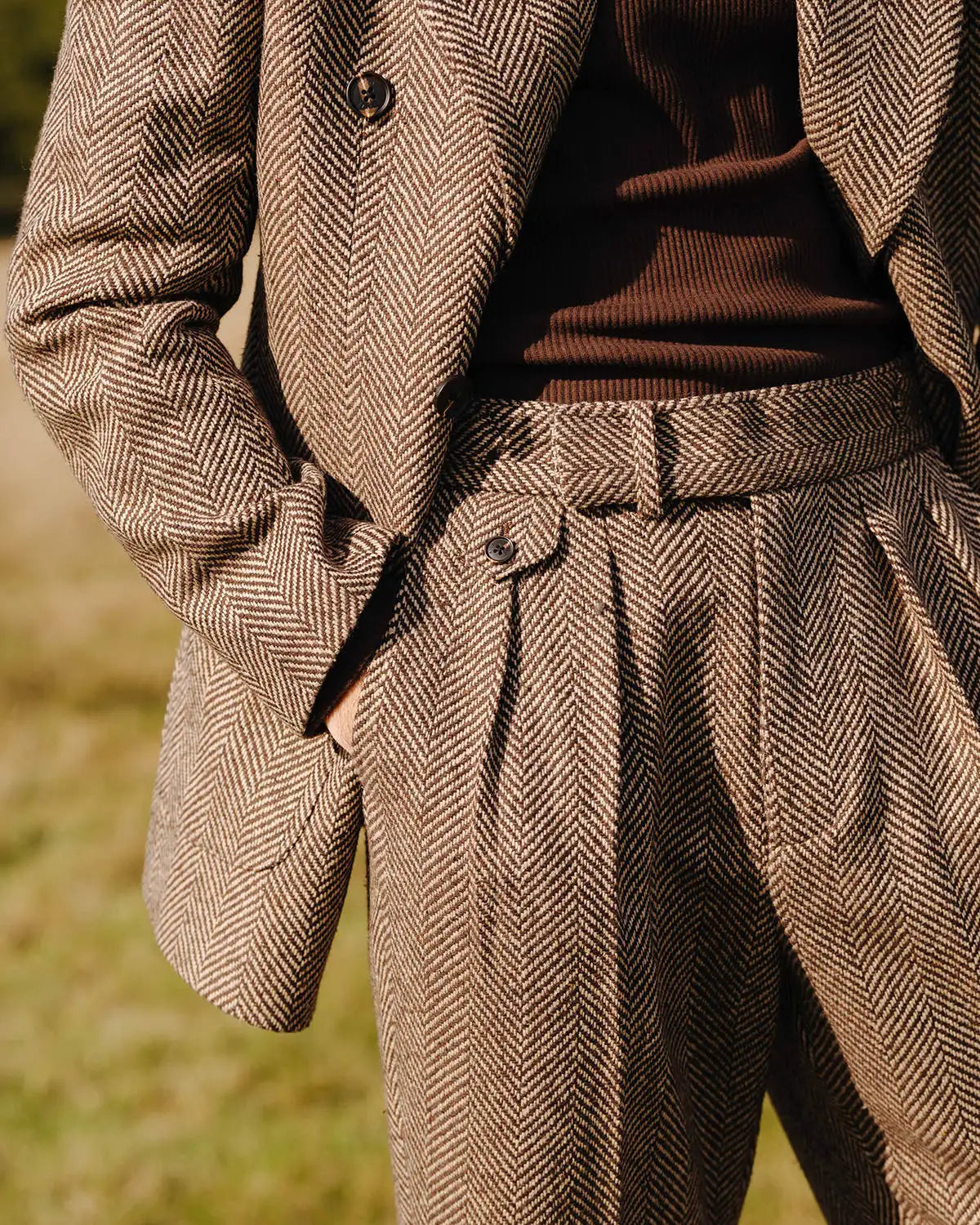 Costume de mariage 2 pièces à chevrons pour homme, revers pointus, smoking croisé pour marié, blazer et pantalon pour soirée, sur mesure