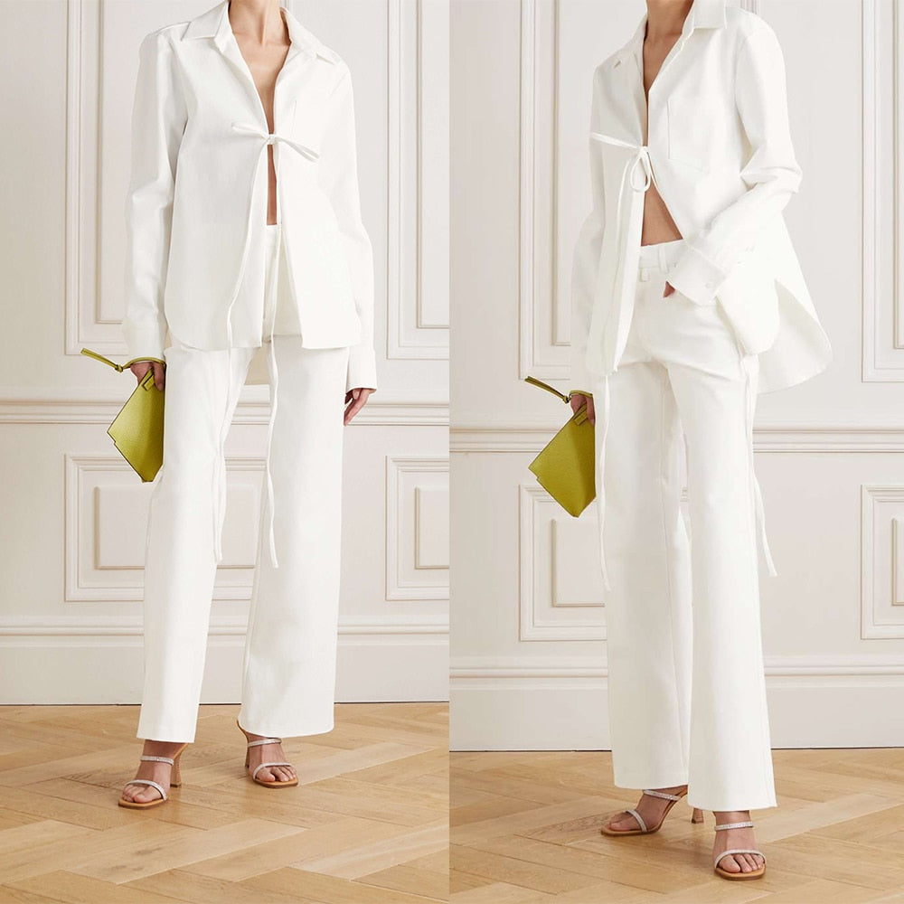 Ensemble 2 pièces pour femme, pantalon, costume, ivoire, tenue de bureau, uniforme, pantalon formel, gilet, veste, blazer 