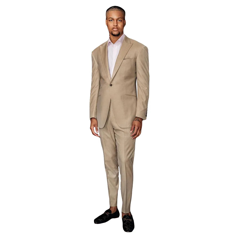 Traje de boda de 2 piezas, chaqueta y pantalones, hecho a medida, para novio, padrino de boda, trajes formales para hombre 