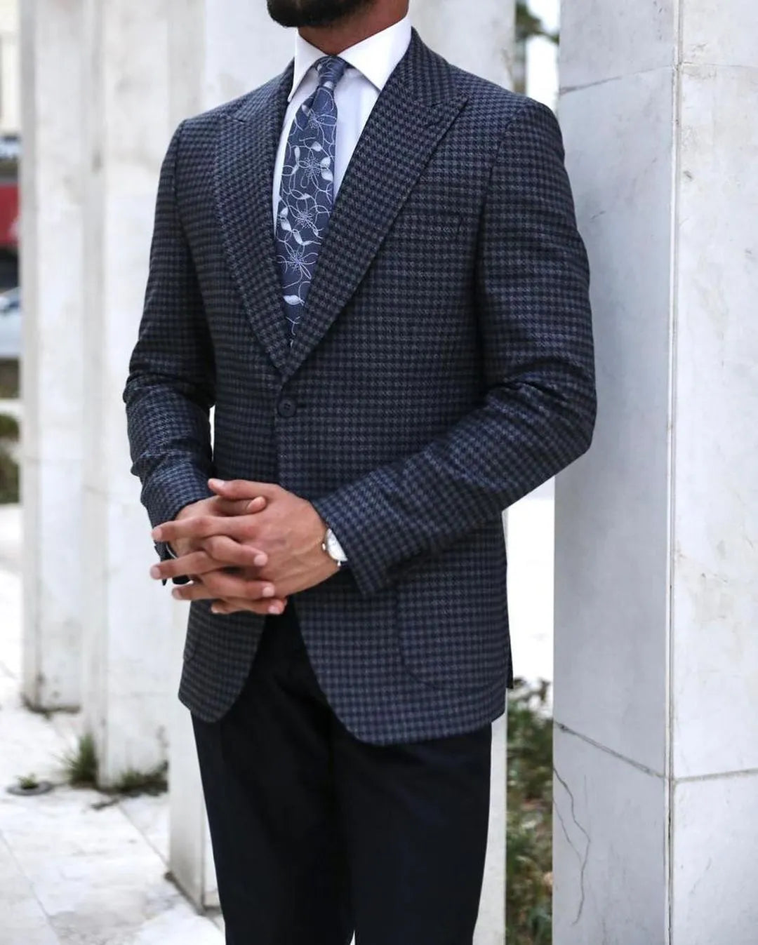 2 Pieces Men Wedding Suits Blazer Pants Peaked Lapel Groom Wedding Tuxedos Formal Custom Made
