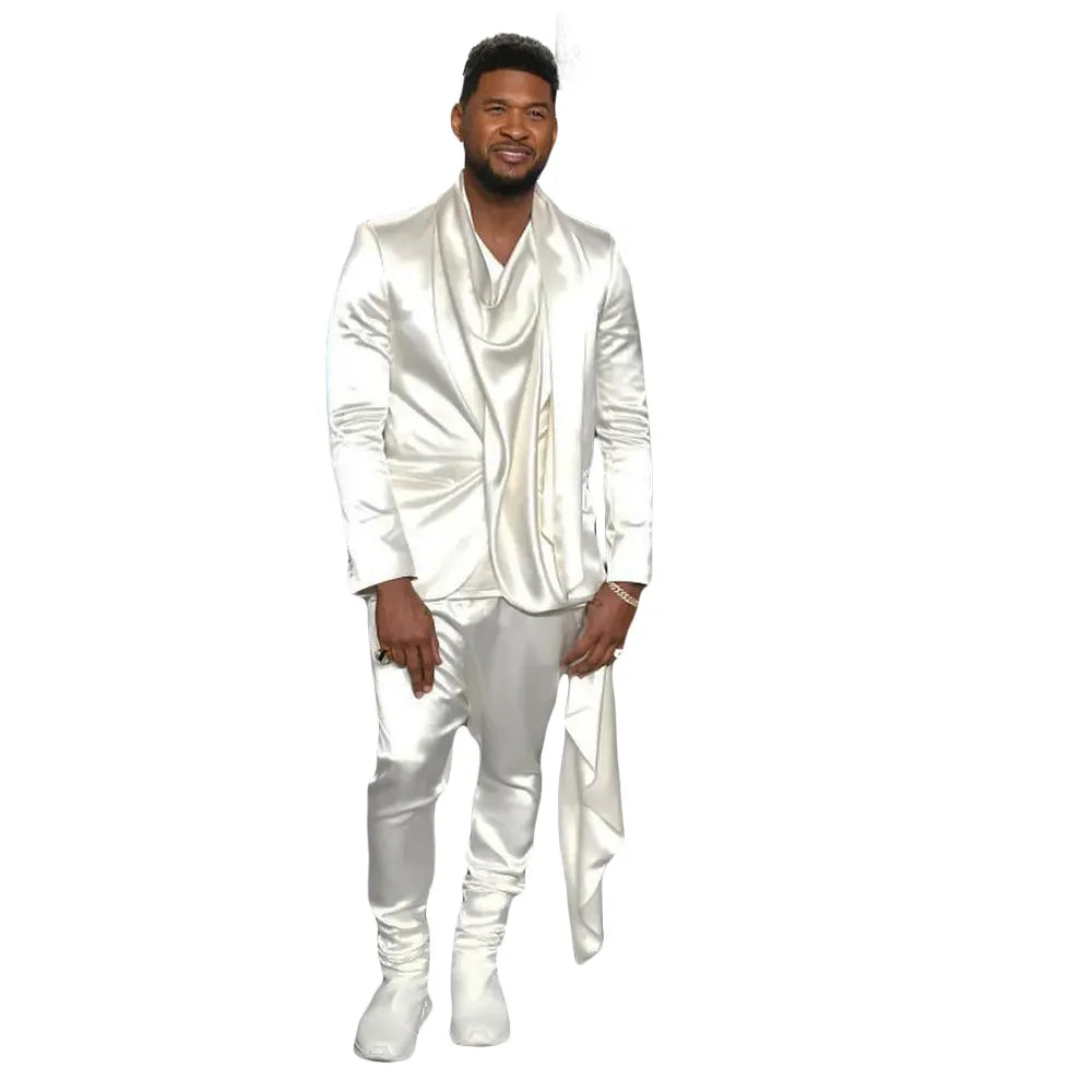 Traje de boda blanco de 2 piezas para hombre, con blazer y pantalones, elegante traje de novio para padrinos de boda. 