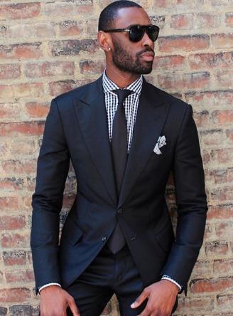 Men's Slim Fit Business Suit Men 2 Pieces Custom Made Suits Groom Best Wedding Suits