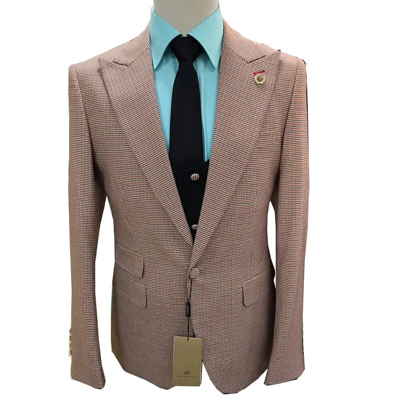 Traje de diseñador de moda para hombre, traje ajustado para graduación, boda, conjunto de 3 piezas, esmoquin informal para novio, blazer para hombre