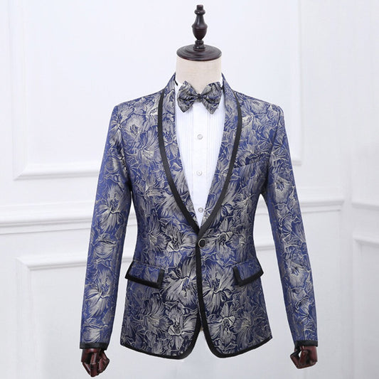 Men Suits For Wedding Tuxedos Formal Business Suits Party Suit Prom Dresses Two Pieces Printed Suit(Jacket+Pants)