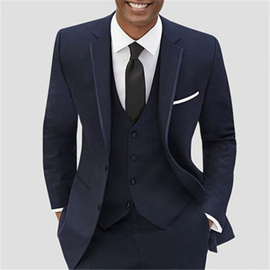 Costumes de mariage pour hommes 3 pièces (veste, pantalon, gilet, cravate), coupe slim, blazer, smoking. 