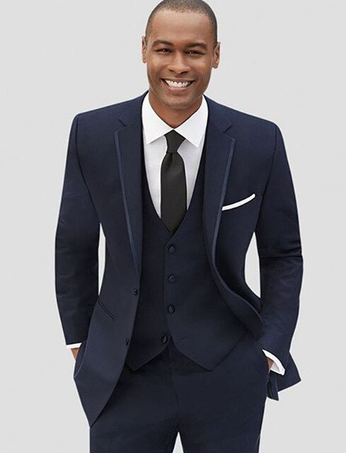 Costumes de mariage pour hommes 3 pièces (veste, pantalon, gilet, cravate), coupe slim, blazer, smoking. 