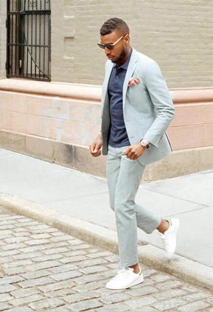 Traje verde menta para hombre, 2 piezas (chaqueta + pantalón), para graduación, novio, informal, blazer, esmoquin a medida, Terno Masculino 