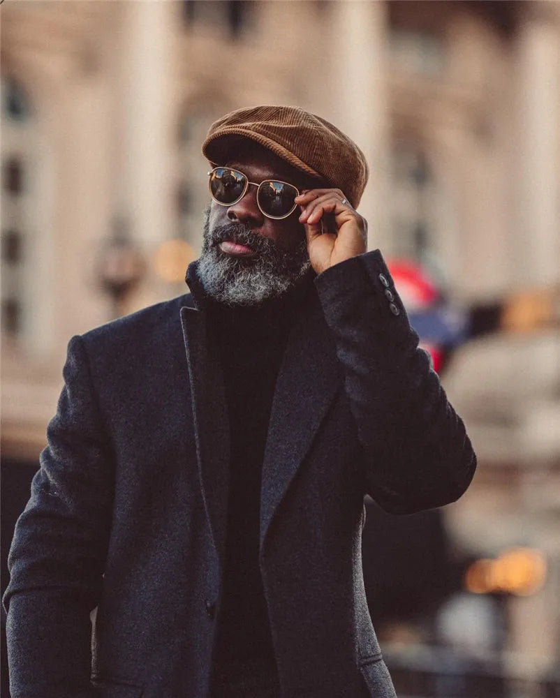 Abrigo de lana de diseñador para hombre, abrigo informal de moda de invierno, chaqueta de lana de color liso, esmoquin de boda para caballero personalizado 