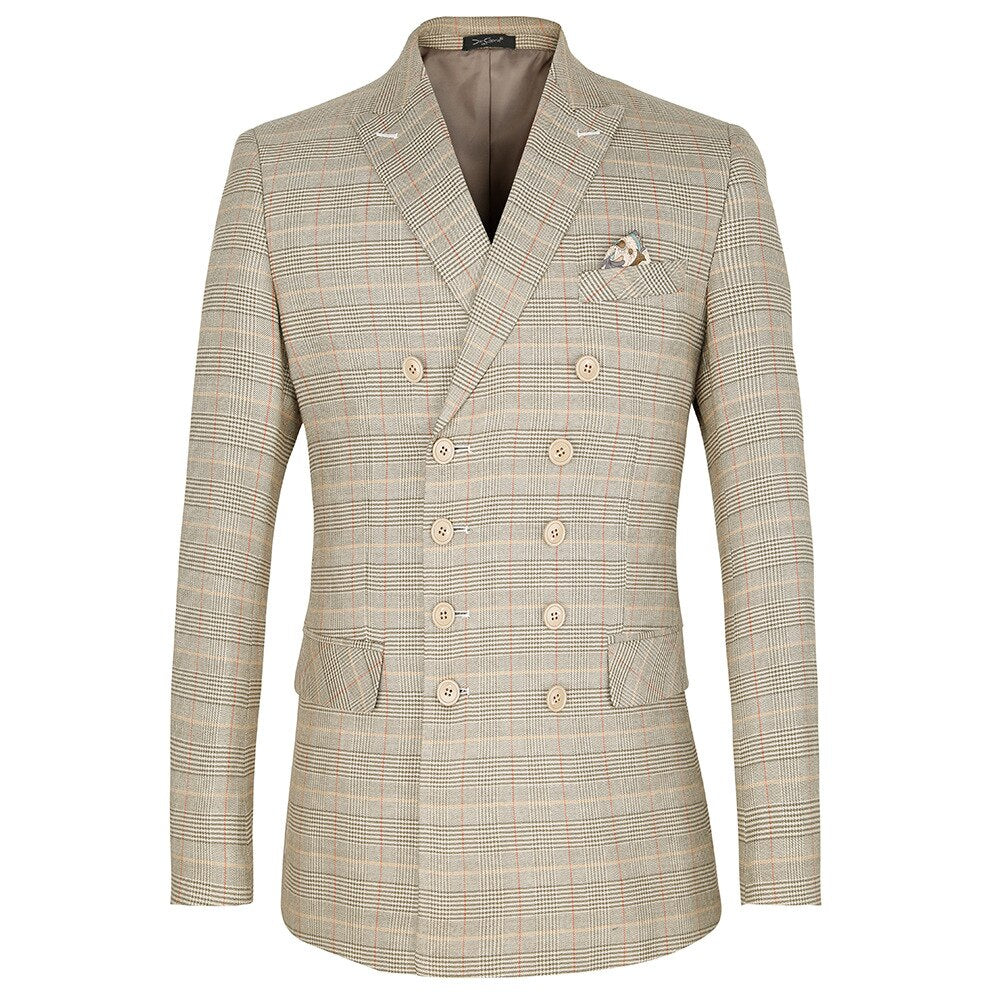 Men Suits Tweed Two-Piece Suit Tweed Twill Suede Vintage Business Jacket and pants Custom Wedding Tuxedos New in autumn