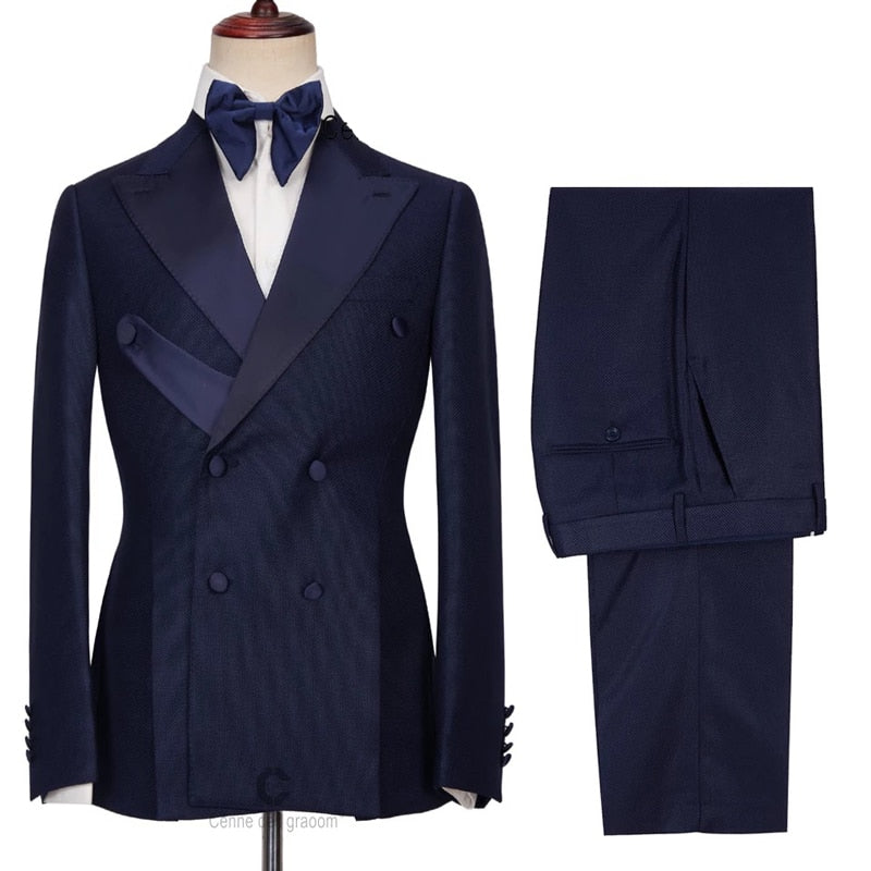Costume homme Slim Fit Mariage Marié Smoking Soirée Chanteur 2 Pièces Blazer Pantalon Costume Formel