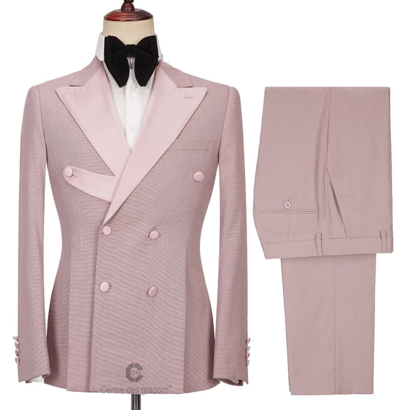 Costume homme Slim Fit Mariage Marié Smoking Soirée Chanteur 2 Pièces Blazer Pantalon Costume Formel