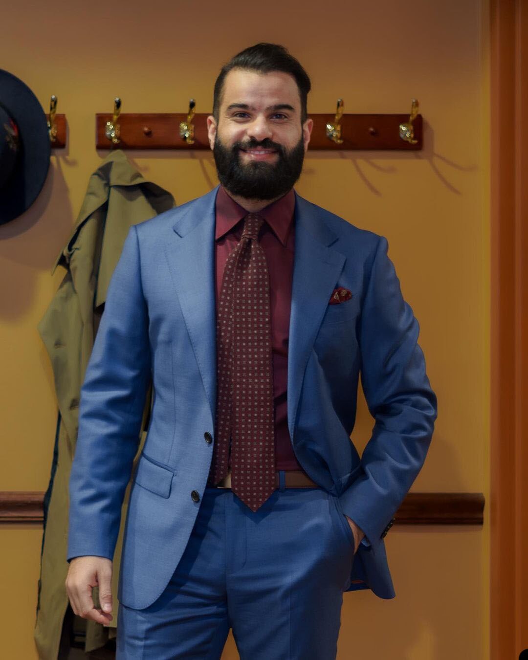Costume d'affaires bleu pour homme avec veste et pantalon deux pièces, sur mesure, pour homme, pour mariage, fête, occasion formelle 