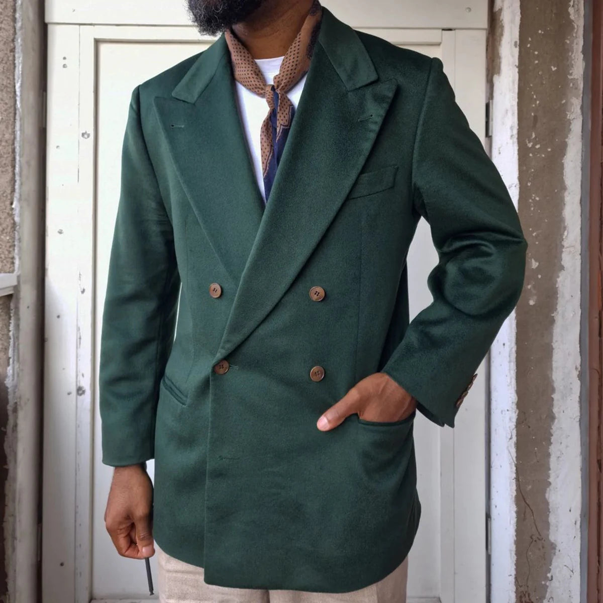 Costumes classiques verts pour hommes, veste de costume tendance, smoking, costume de fête pour hommes, veste de haute qualité, costume de loisirs pour occasions