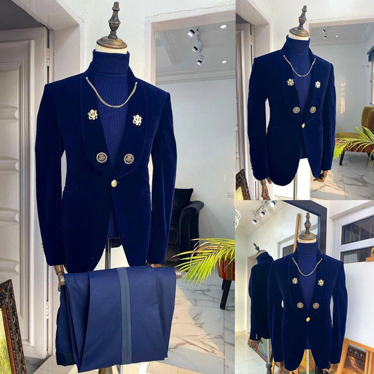 Classic Mens Suits 2-Piece Suit Vintage Business Coat Custom Wedding Tuxedos New Party Formal Occasion in Hot Saling