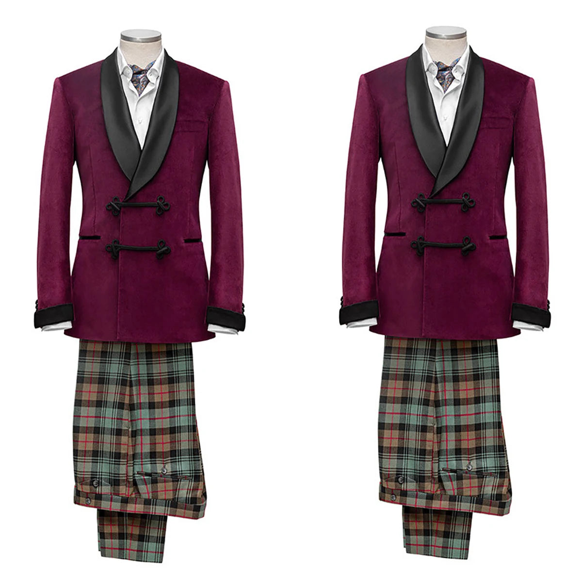 Trajes de moda para hombre, dos piezas, abrigo y pantalón, estilo vintage, para negocios, bodas, esmóquines, fiestas, ocasiones formales, en oferta.