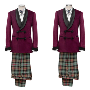 Trajes de moda para hombre, dos piezas, abrigo y pantalón, estilo vintage, para negocios, bodas, esmóquines, fiestas, ocasiones formales, en oferta.