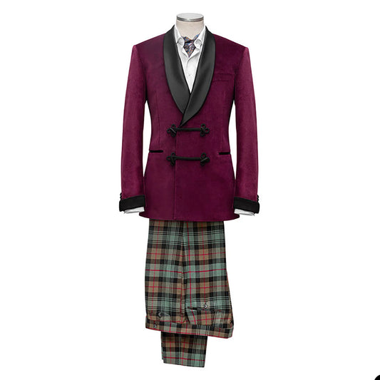 Trajes de moda para hombre, dos piezas, abrigo y pantalón, estilo vintage, para negocios, bodas, esmóquines, fiestas, ocasiones formales, en oferta.