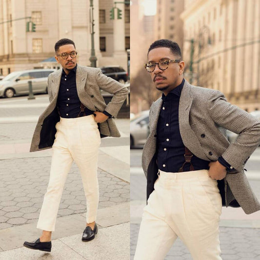 Lattice Gentleman Men Suits With 2Pieces  Designer Wedding  Formal Occasion