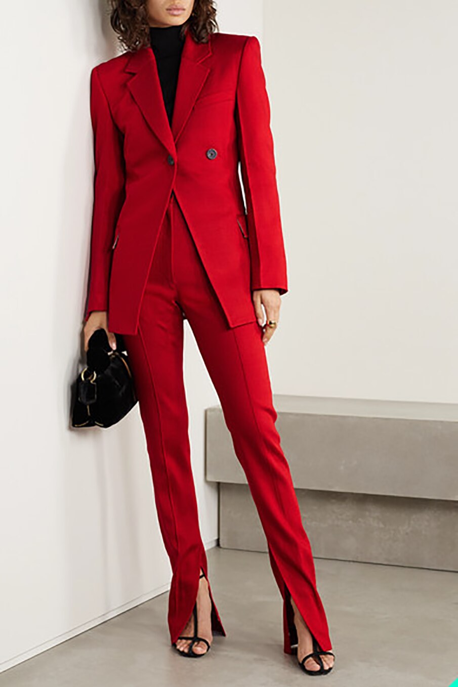 Trajes de pantalón para madre de la novia, de primavera, en rojo, talla grande, para mujer, ropa formal de negocios, conjuntos de 2 piezas, uniforme de oficina 