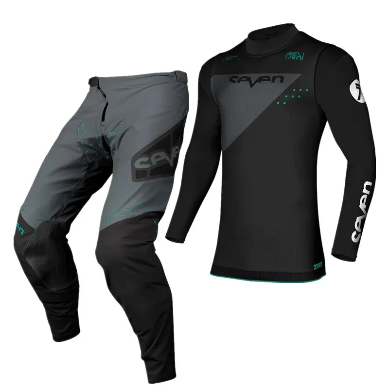 Men's Long Sleeve Mountain Biking Jersey and Pants Set Four Colors