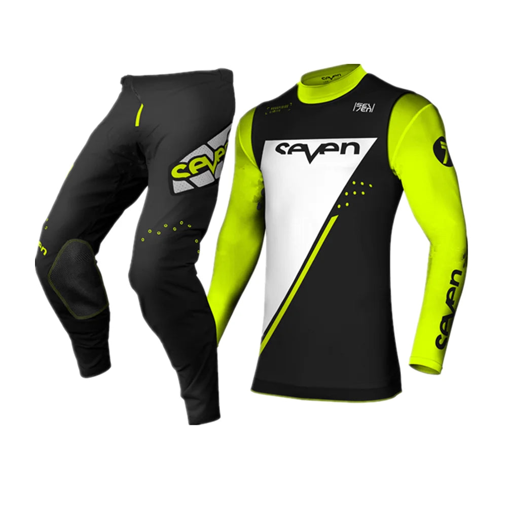 Conjunto de maillot y pantalón de ciclismo de montaña de manga larga para hombre en cuatro colores 