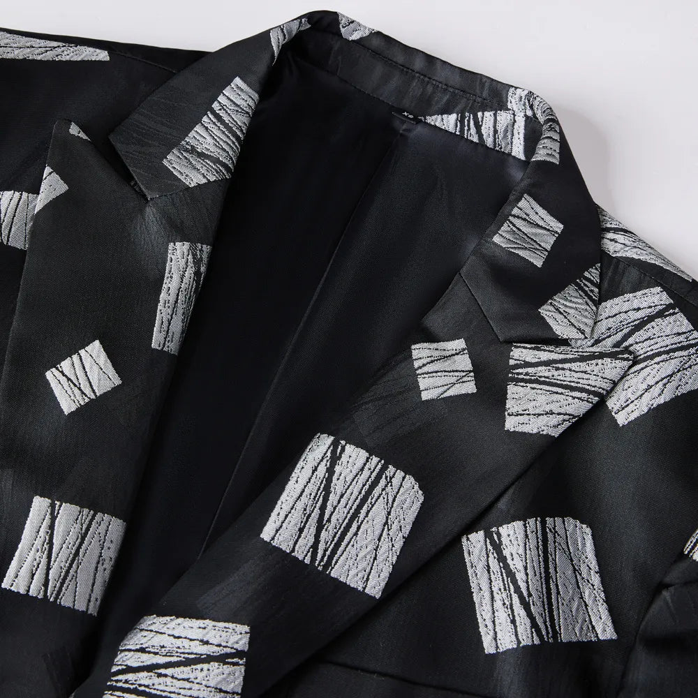 Costume croisé pour homme, costume décontracté à carreaux anglais en jacquard, pour le travail ou la décoration de la robe de mariée du marié. 