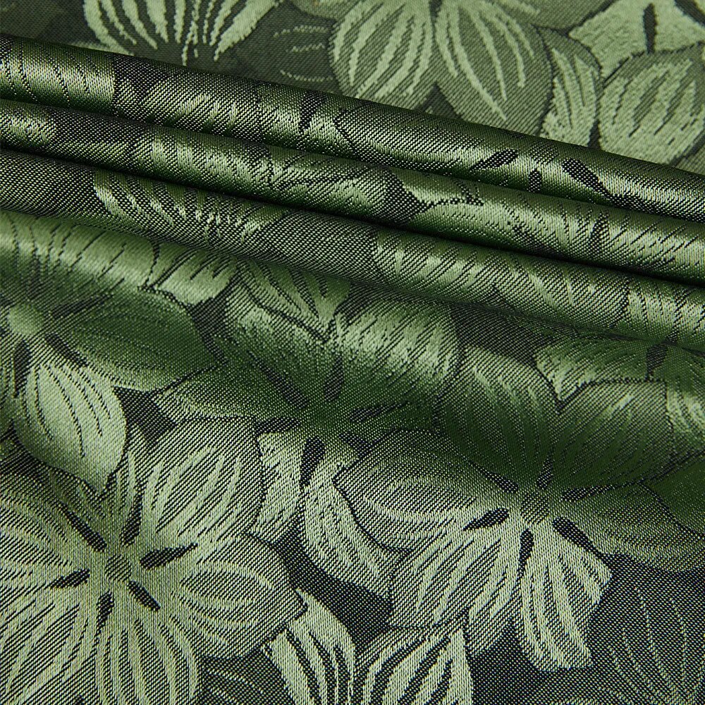 Traje de hombre cruzado con cuello de solapa de pico y jacquard verde, conjunto de dos piezas para banquete de boda 