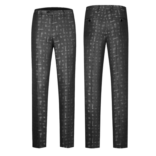 Men's Suit Double-breasted British Style Business Suit Hidden Flower Two-piece Suit