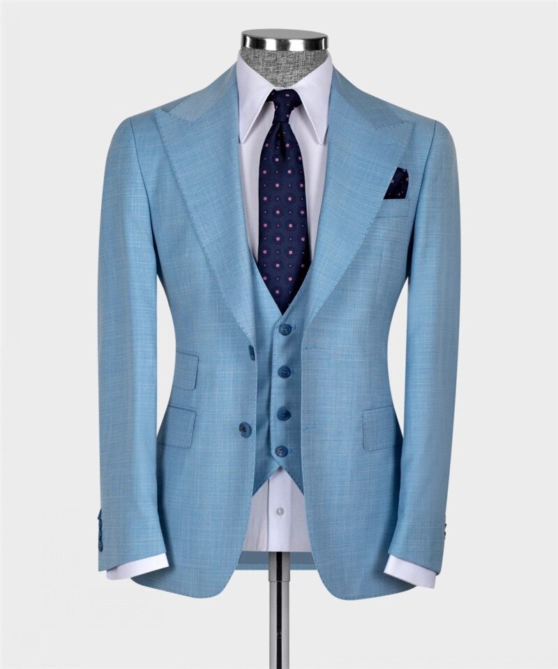 3 piezas de chaqueta de verano, chaleco y pantalones, trajes clásicos de negocios para hombre, trajes de novio boutique para fiesta de boda, trajes para boda Ternos 