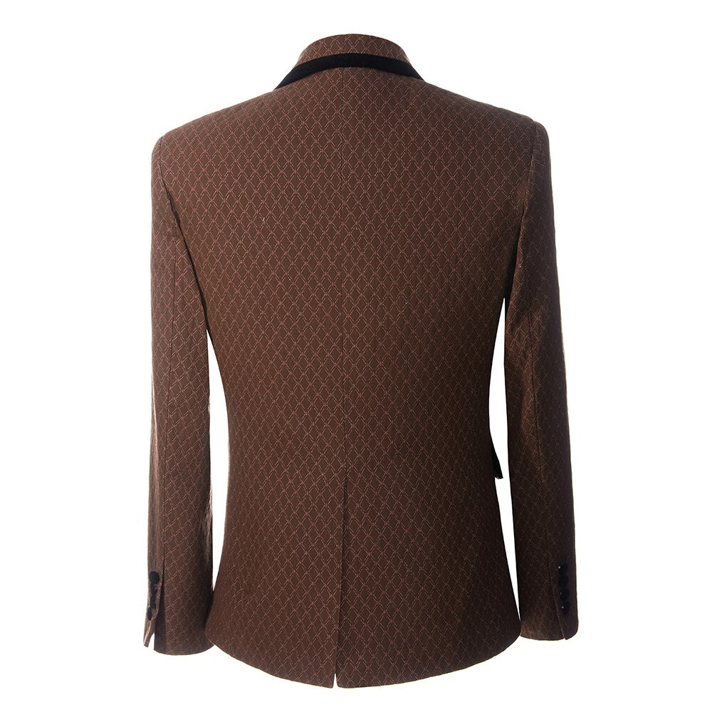 Shawl Lapel Groom Tuxedos Men Suits Wedding 3 Pieces (Jacket+Pant+Vest)