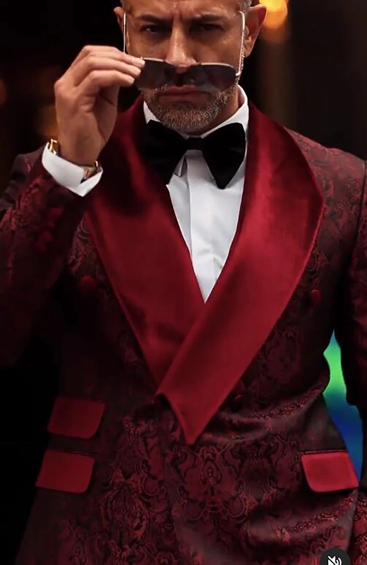 New Mens Wedding Blazer Shawl Lapel Floral Jacquard Tuxedos Designer Coat for Men Custom Made Only Jacket