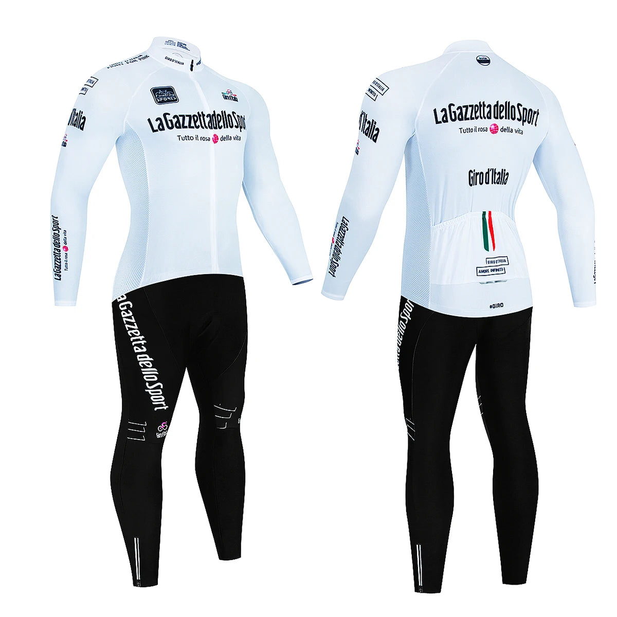 La Gazzetta Dello Sport Giro d'Italia Long Sleeve Cycling Suit Black