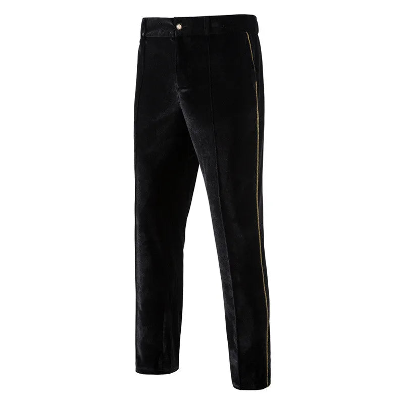 Trajes de terciopelo de alta gama para hombre, chaqueta informal de moda, trajes de fiesta, conjuntos para hombre