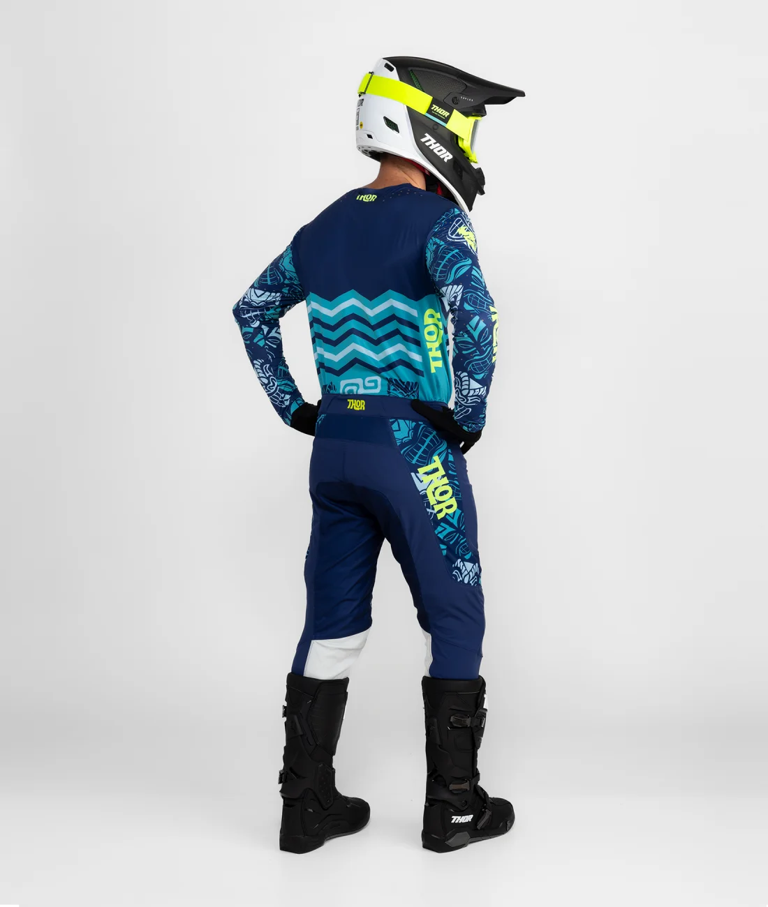 Motocross Racing Jersey and Pants Set with Protective Gear