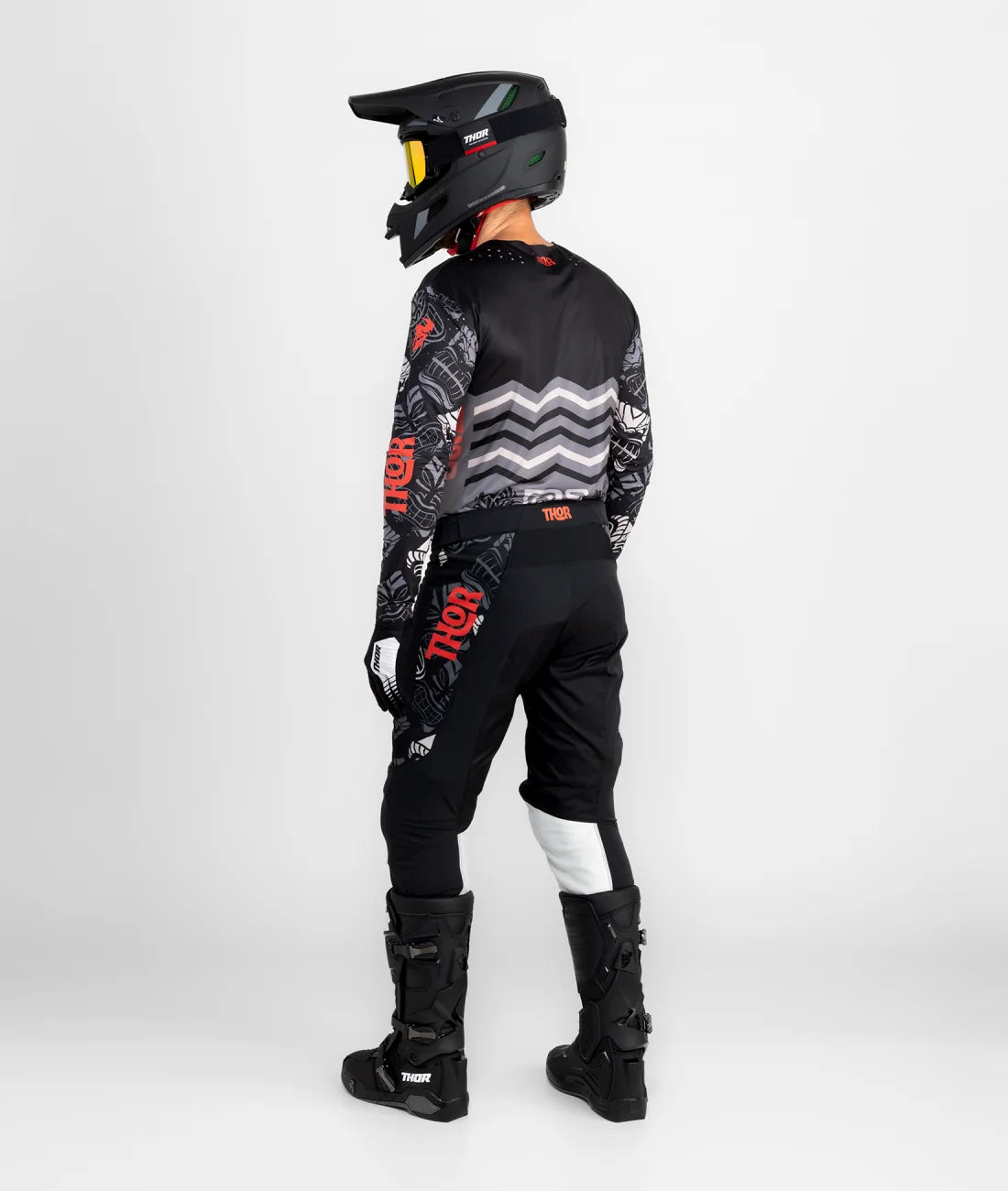 Motocross Racing Jersey and Pants Set with Protective Gear