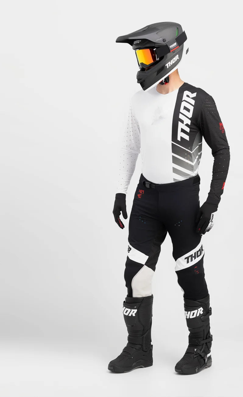 Motocross Racing Jersey and Pants Set with Protective Gear