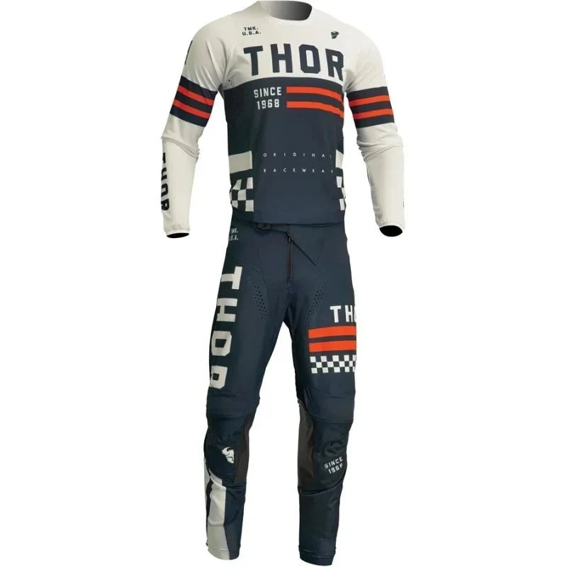 Motocross Jersey and Pants Set Olive Green and Black