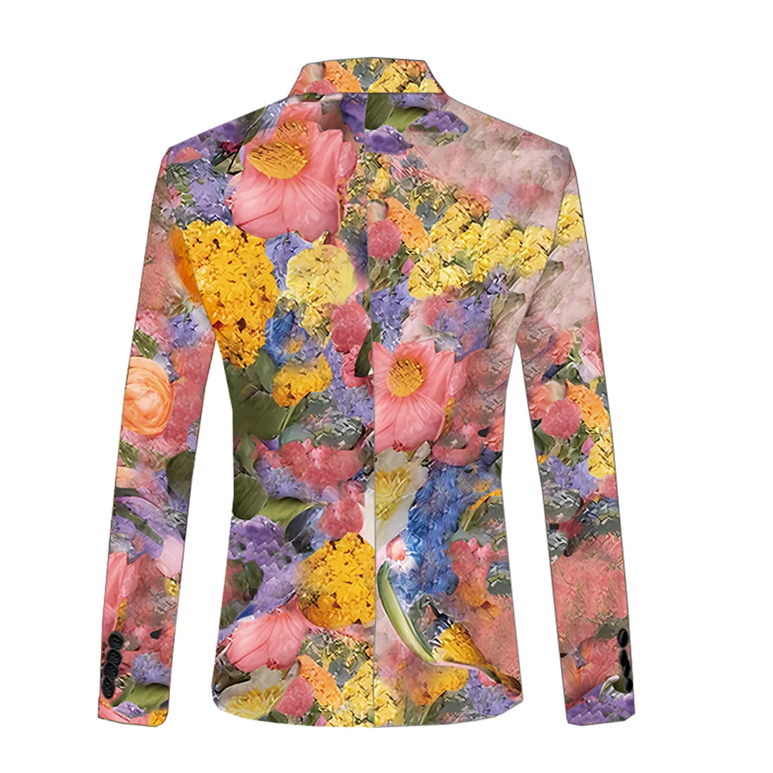 Fashion New Men's Leisure Suit Boutique Business Wedding Host Slim Suit Flower Jacket