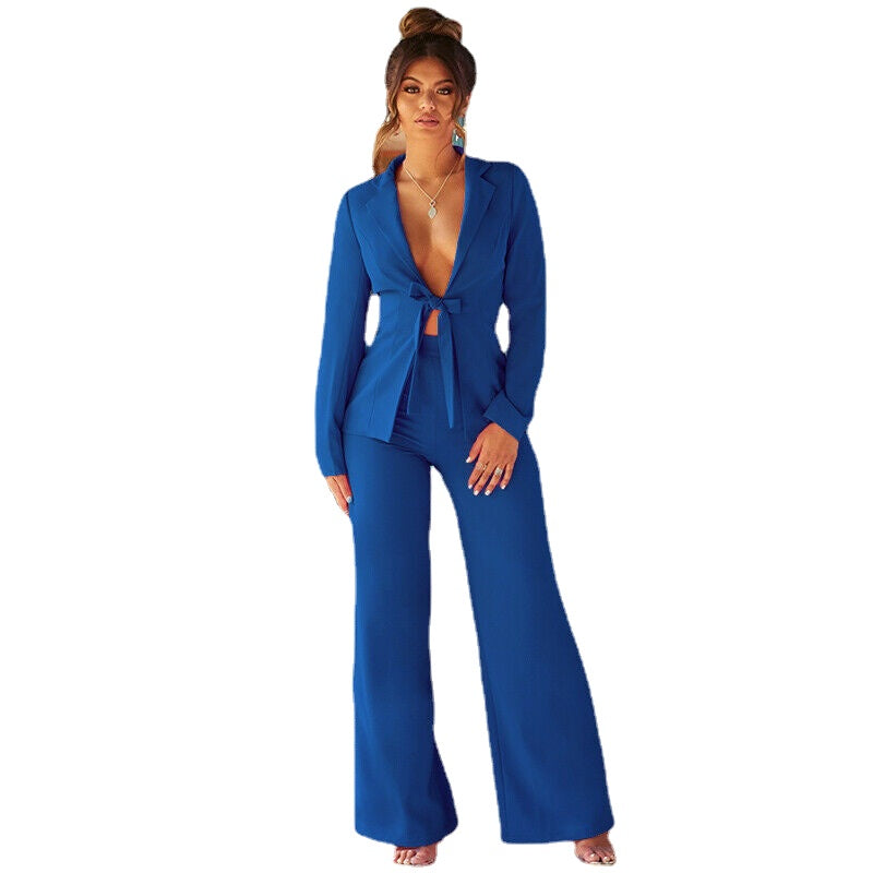Trajes de dama de honor azul real para madre de la novia, chaqueta de boda, 2 piezas, traje de noche personalizado para fiesta, chaqueta y pantalón para boda 