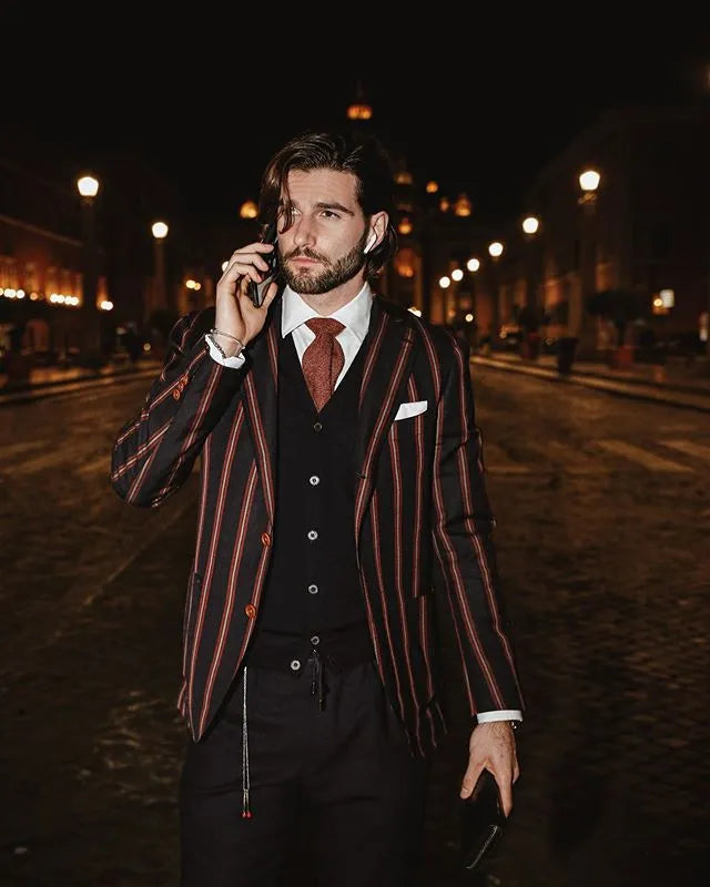 Trajes de 3 piezas para hombre, esmoquin de boda árabe de Dubái con solapa de pico, traje de novio para padrinos de boda, hecho a medida 