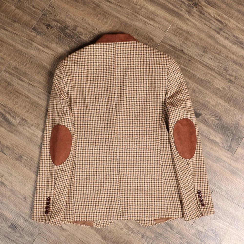 Trajes formales clásicos a cuadros de 3 piezas para hombre, corte entallado, para novio, boda, esmoquin, graduación, negocios, informal, chaqueta, chaleco y pantalones.