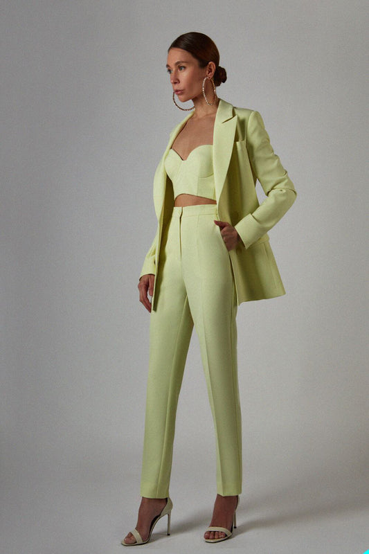 3 Pieces Formal Office Lady Blazer Sets Spring Cardigan Solid Pencil Pants Suits Women Casual Wear Tuxedos