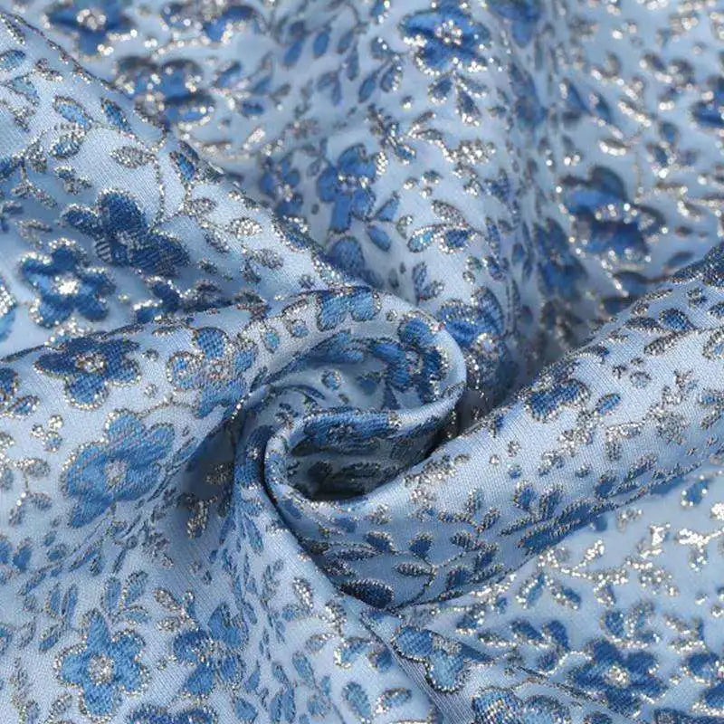 Élégant costume smoking bleu clair 3 pièces pour homme, ensemble blazer, gilet et pantalon en jacquard de coton sur mesure, parfait pour les mariages et les occasions spéciales