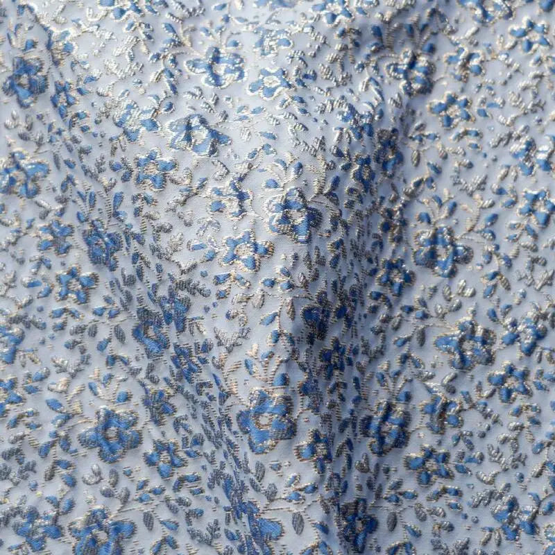Élégant costume smoking bleu clair 3 pièces pour homme, ensemble blazer, gilet et pantalon en jacquard de coton sur mesure, parfait pour les mariages et les occasions spéciales