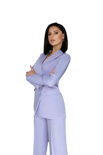 Purple Women Suits Blazer Breasted Slim Fit Party Night Club Pants Suit Formal Outfits Two Pieces