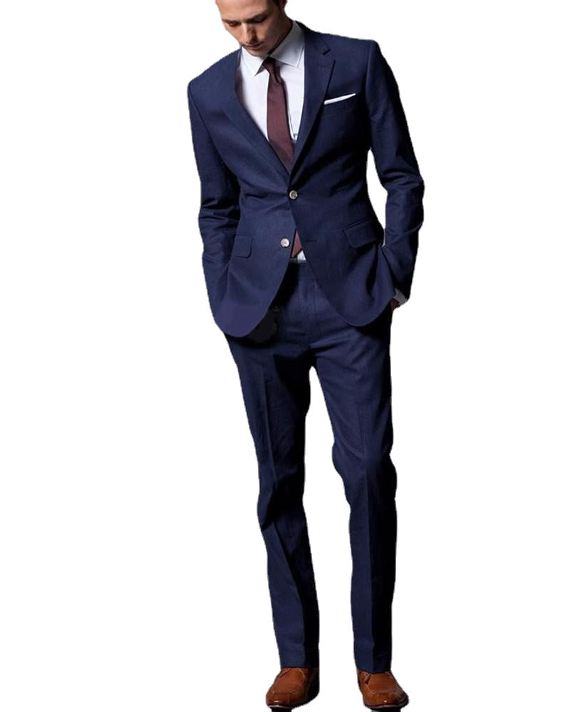 Costumes de smoking de marié formels pour hommes, costumes de mariage croisés pour hommes, costumes à revers crantés, costume d'homme sur mesure deux pièces 